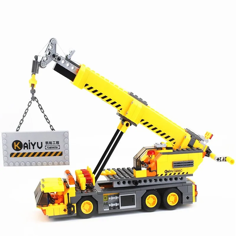 380 шт Legoings городской кран серии строительные блоки Набор игрушек Сделай Сам