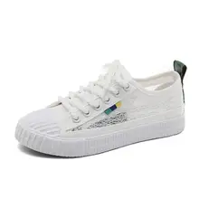 Г., новые летние дышащие парусиновые туфли женская обувь на плоской подошве с буквенным принтом женская обувь кроссовки Wild women