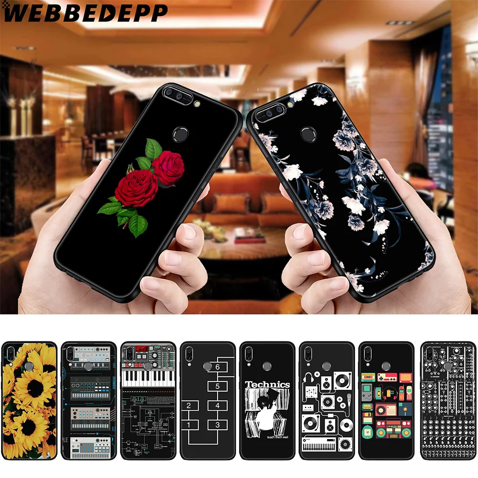 WEBBEDEPP DJ phonograph Music Soft Case for Huawei P8 P9 P10 P20 P30 Lite Pro P Smart Z Plus 2019 Y6 Prime 2018 2017 Mini |