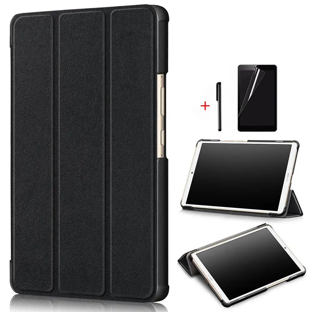 

iBuyiWin Magnetic Colorful Printed Smart PU Leather Cover for Huawei MediaPad M6 8.4 inch Tablet Funda Capa Case+Film+Pen
