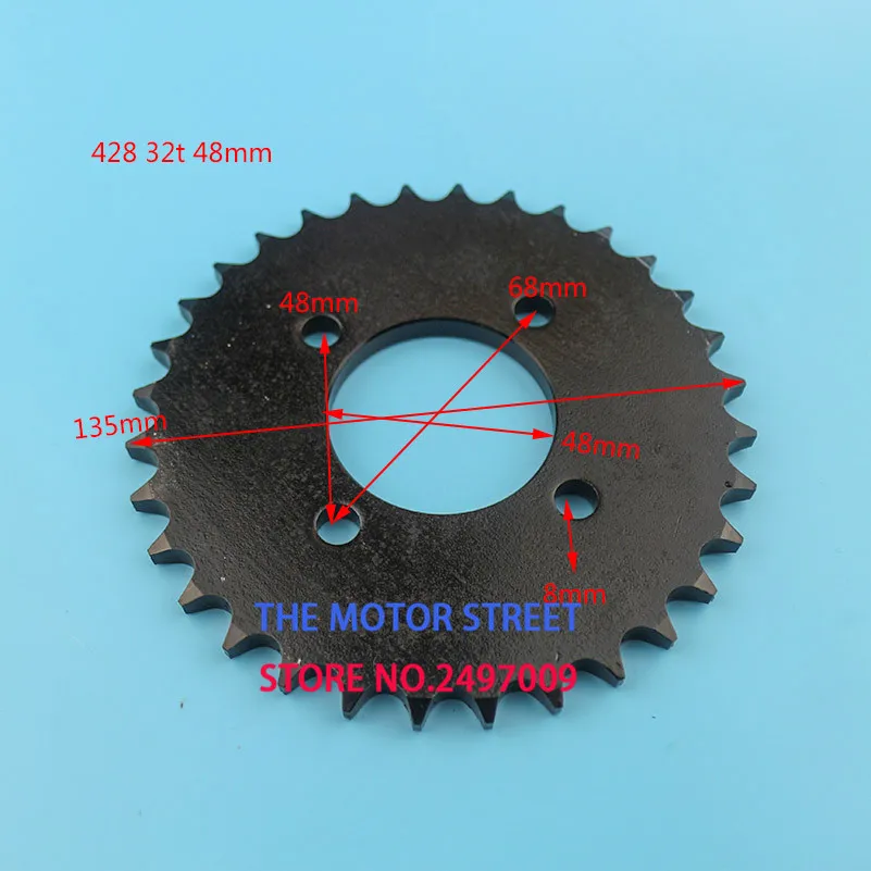 Новейшая приводная передача мотоцикла скутера 530 520 420 428 большая Звездочка 32T 37T 41T 48T 40T 43T 60T звездочки