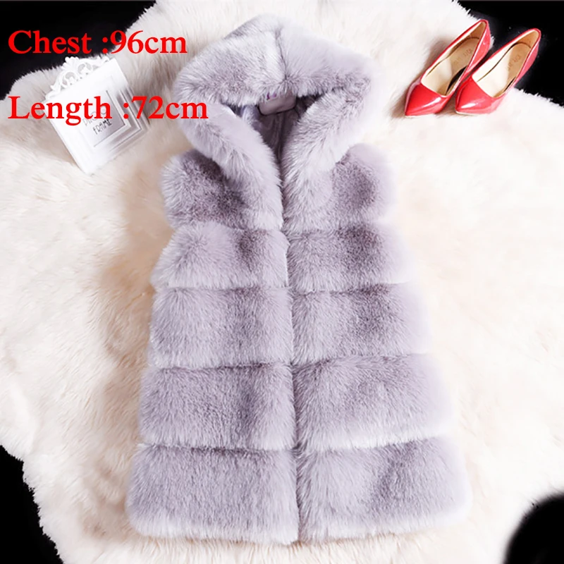 Faux Fur Coat Winter Women 2018 Casual Hoodies Warm Slim Sleeveless Faux Fox Fur Vest Winter Jacket Coat Women casaco feminino
