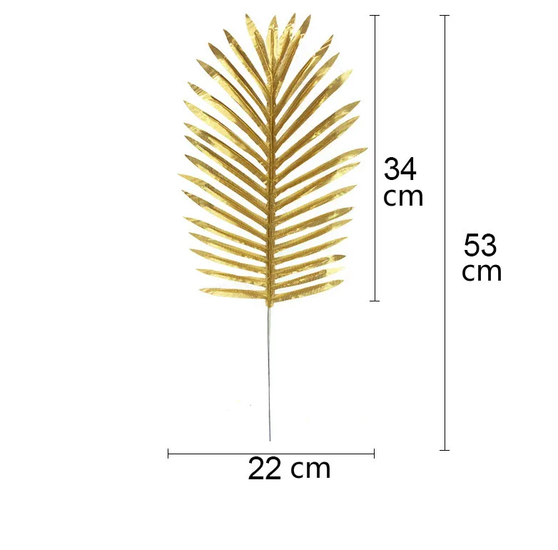 Золотые листья в форме Панциря Черепахи искусственные Пальмовые Листья рассеянный хвост лист DIY свадебный Декор для дома сада день рождения искусственные листья