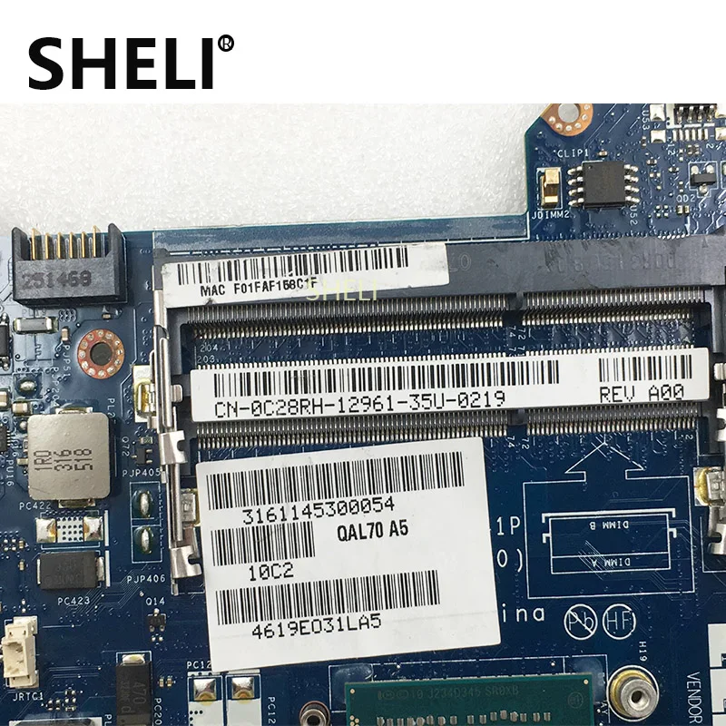 SHELI для DELL материнская плата ноутбука широта E6330 Материнская плата ноутбука W/I5-3340M cpu C28RH 0C28RH CN-0C28RH QAL70 LA-7741P DDR3