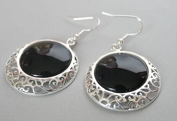 

Pretty 14mm Red Cat's Eye stone Opal 925 Sterling Silver Hook Earring for women sterling-silver-jewelry brinco boucle earring