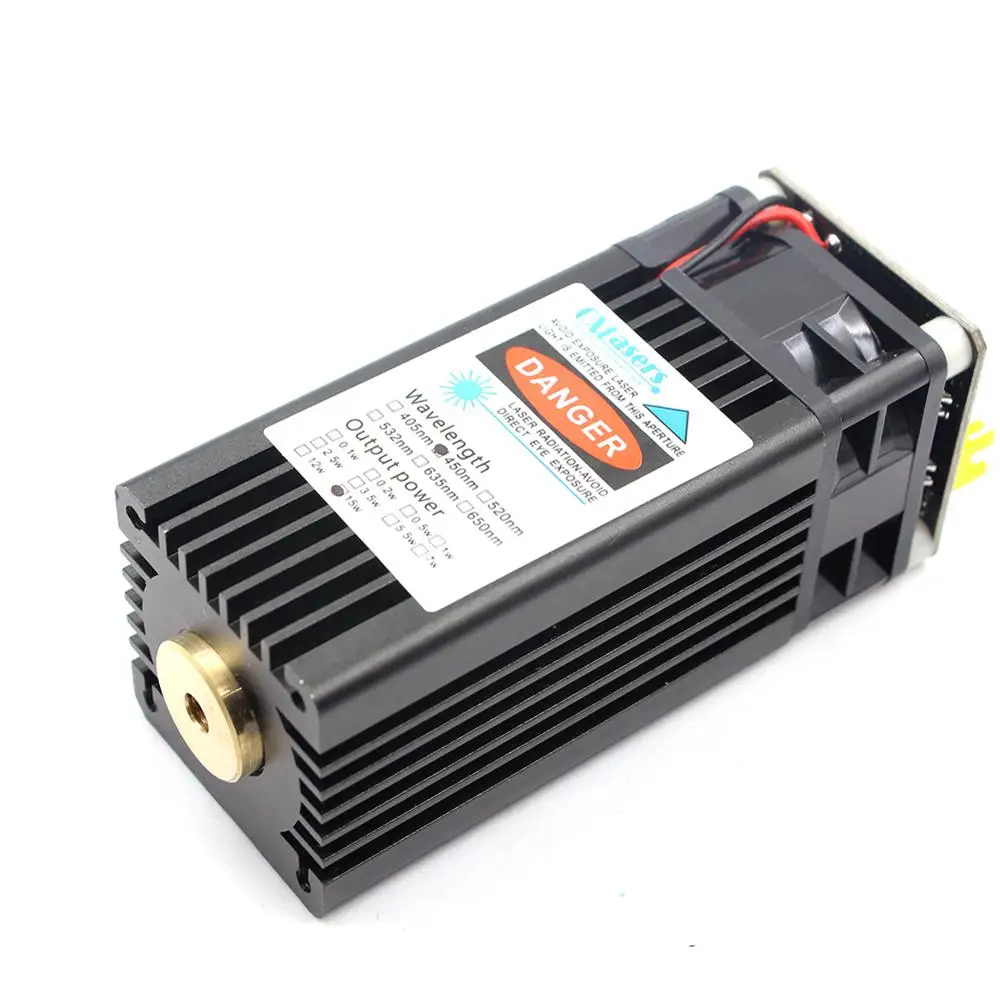 

oxlasers 15W High Power Blue Laser Module Fixed Focus Laser Head for DIY CNC Engraver Cut Plywood