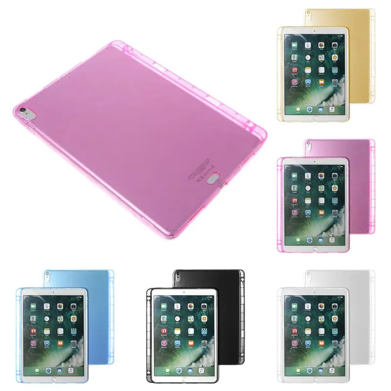 

Protective Cover Case Soft Silicone Pencil Holder Slot TPU Back Cover Skin Accessories for Apple iPad 12.9" 2018 3rd generation