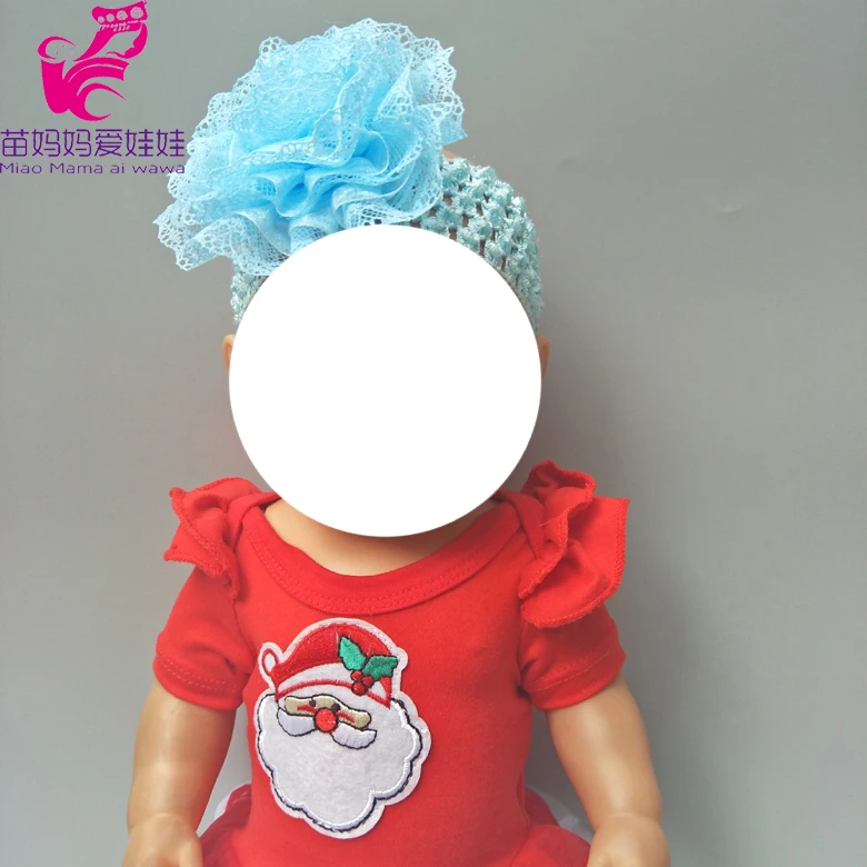 Для 43 см кукла Рождественская повязка на голову для 1" 43 см bebe новорожденная кукла повязка для волос reborn baby doll Цветочная повязка на голову для девочки подарки