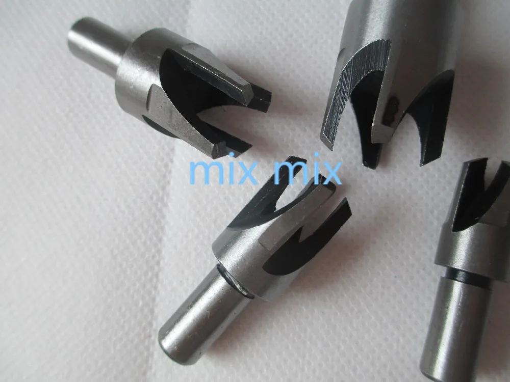 

4pc Wood Plug Cutter Cutting Tool Drill Bit Set Straight &Tapered Taper Claw Type Wooden Plug Cutter Drills 5/8" 1/2" 3/8" 1/4