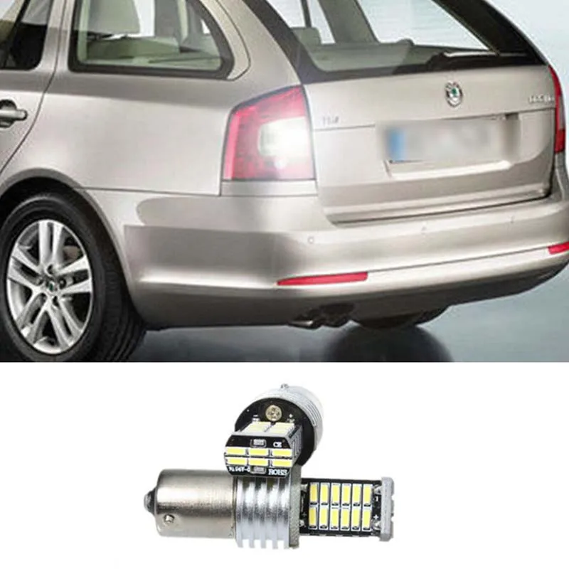 

1pcs P21W LED Canbus 1156 Ba15s 4014 30smd Backup Reverse Light Bulb for Skoda Fabia Praktik Octavia Octavia (1Z3) Octavia (5E3)