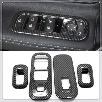 

For Mercedes-Benz A Class W177 2019 2020 Car Interior Armrest Window Switch Lift Cover Trim 4pcs ABS Plastic Auto Accessories