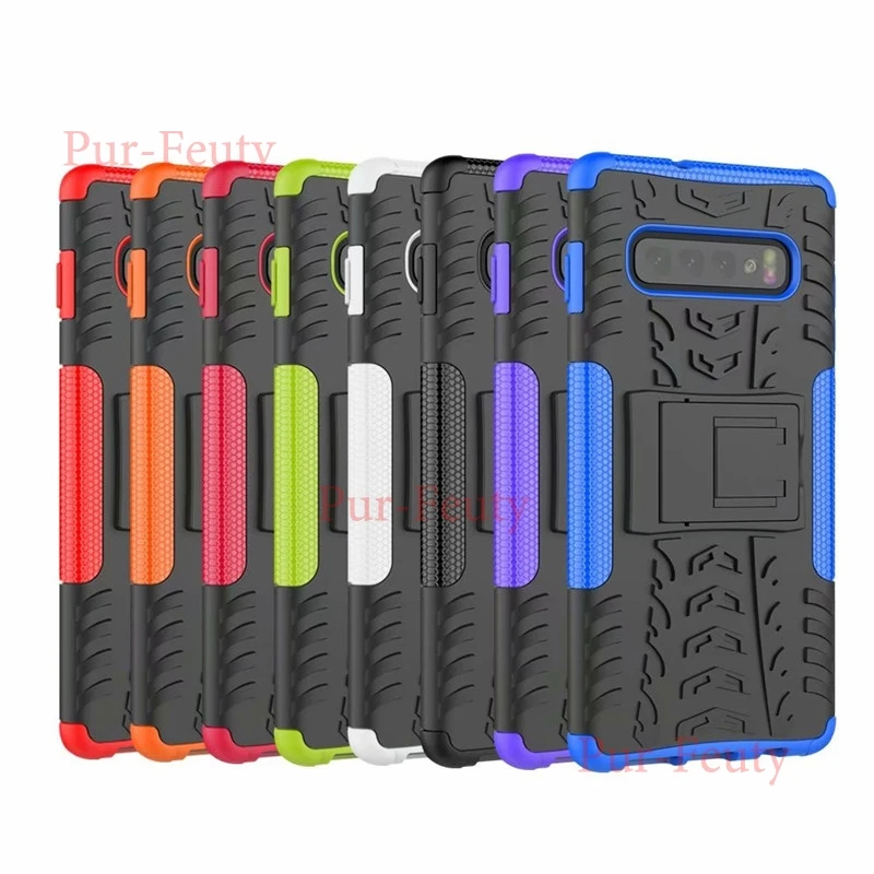 

Case for Samsung Galaxy S10 S 10 10S G973 SM-G973F S10 Plus Cell Back Cover Silicon TPU Stand Armor Heavy Rugged Phone Celulars