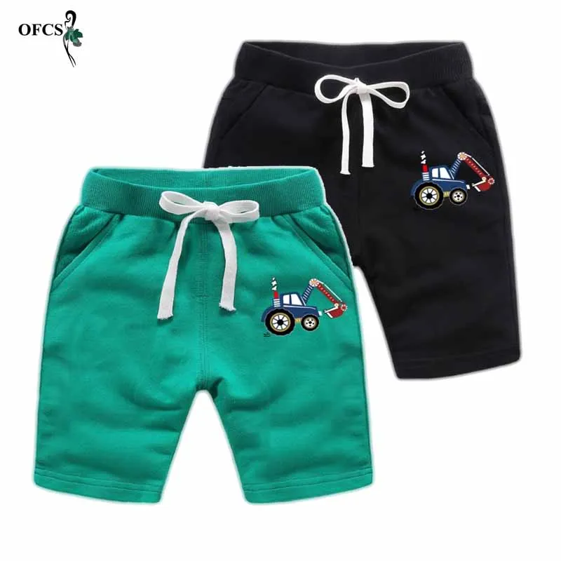 Summer clothing for boys, cotton shorts for boys and girls, baby fashion stretch pants, beach shorts for boys aged 18 to 12 image