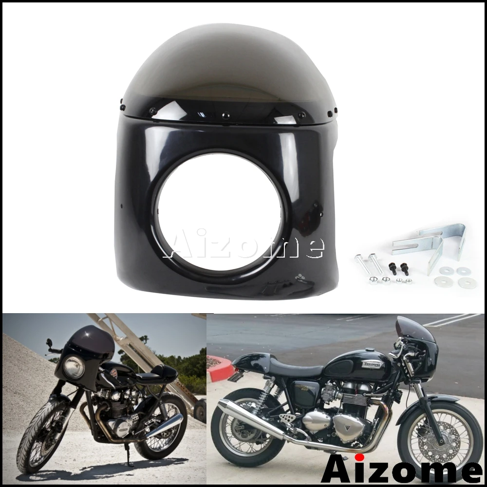 Motorcycle 7" Cafe Racer Front Headlight Cover Fairing For Kawsaki KZ