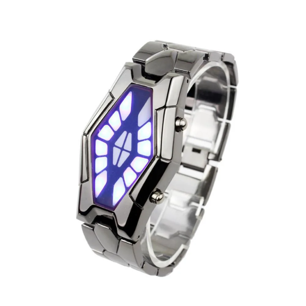 

Casual Simple Quartz Watch New Men Women Fashion Cobra head LED Electronic Wristwatch Unique Dial Design Watches Stainless Steel