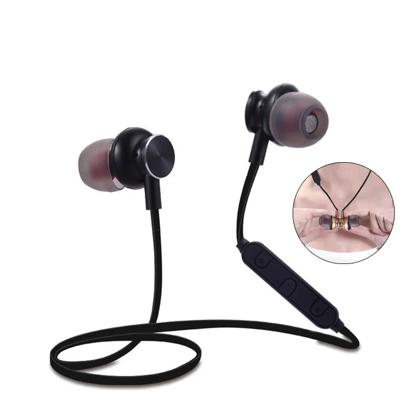 

Wireless Earphone Headphones Sport Stereo Magnet Earbuds With Mic Bluetooth Earphone For iPhone xiaomi Huawei Samsung Headsets