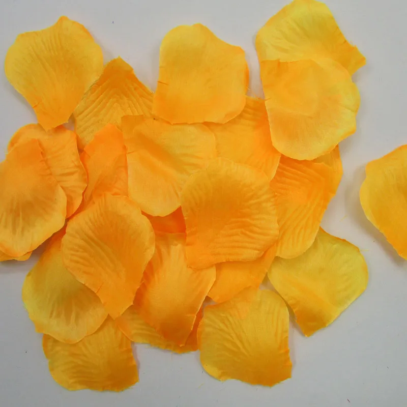 1000pcs (100pcs*10packs) orange artificial Silk Rose Petals party