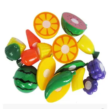 

Brand New And High Quality Lovely 11 Piece/Set Lovely Plastic Simulation Fruit Kids DIY Kitchen Toy Smart Toy Suitable Kids Gift