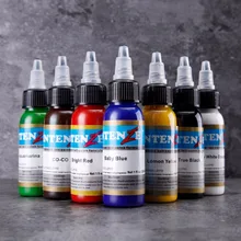 BaodeLi татуировки оптом-Новые чернила татуировки BaodeLi 7 цветов Набор 1 унция 30 мл/бутылка пигмент татуировки комплект TI301-30-14