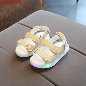 

New Summer Kids Led Glowing Sandals Boys Girls Sport Casual Light Shoes Children Baby Flat Shoes Kids Beach Sandal EU 21-30