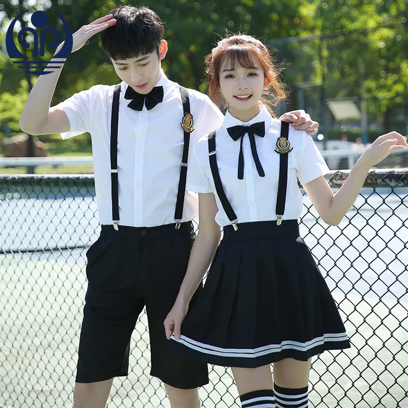Summer School Uniform Set Student Uniform Tie Sailor Suit Set Table