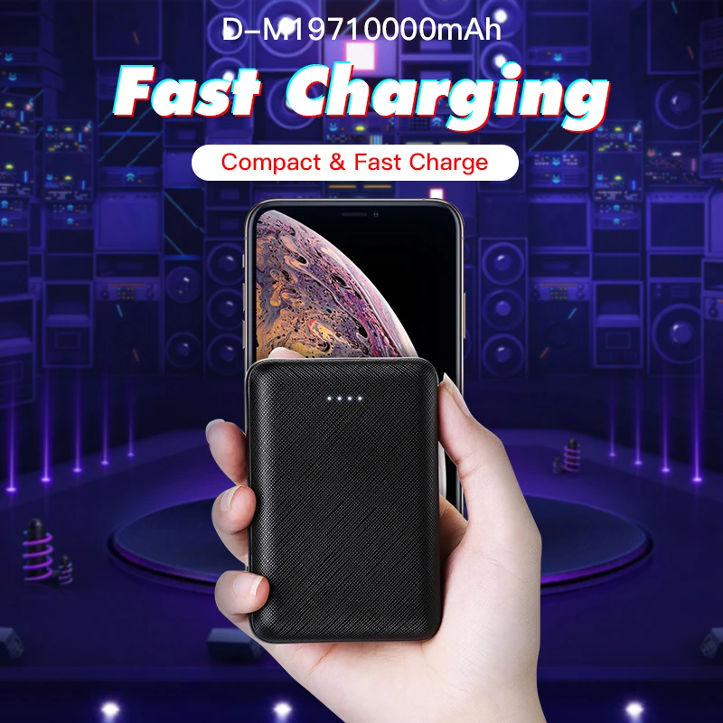 Travelcool 10000 мА/ч мини внешний аккумулятор портативная зарядка через usb для iphone XS Xiaomi