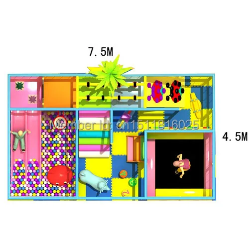 Горячая Распродажа Экологичная детская мягкая игровая площадка для помещений сертифицированная CE на заказ HZ5309a