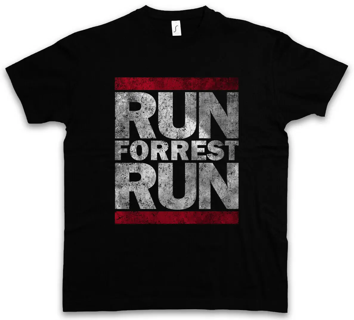 RUN FORREST футболка Run забавная рубашка DMC Lauf английского бренда Forrest Гамп c цитатой из