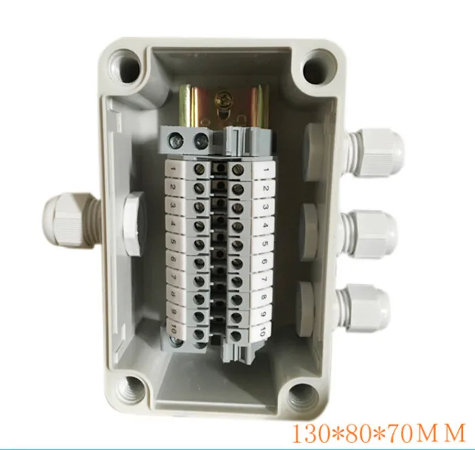 Plastic waterproof outdoor terminal box one into three 32A 220V 10