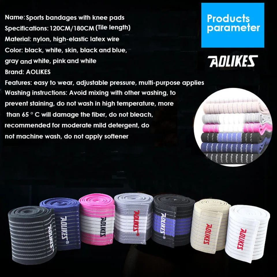 Aolikes 1 unids bandagem elastica knee protector deporte Cintas kinesiologic Elastic Band joelheira vendas para deporte Aolikes 1 unids bandagem elastica knee protector deporte Cintas kinesiologic Elastic Band joelheira vendas para deporte
