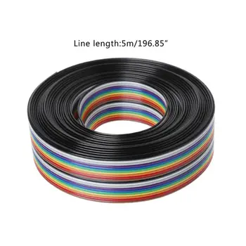 

2018 Hot Rainbow Cable 20Pin DuPont Wire With 1.27mm Line Pitch Connect Wires 5m For 2.54mm Plugs and Horn