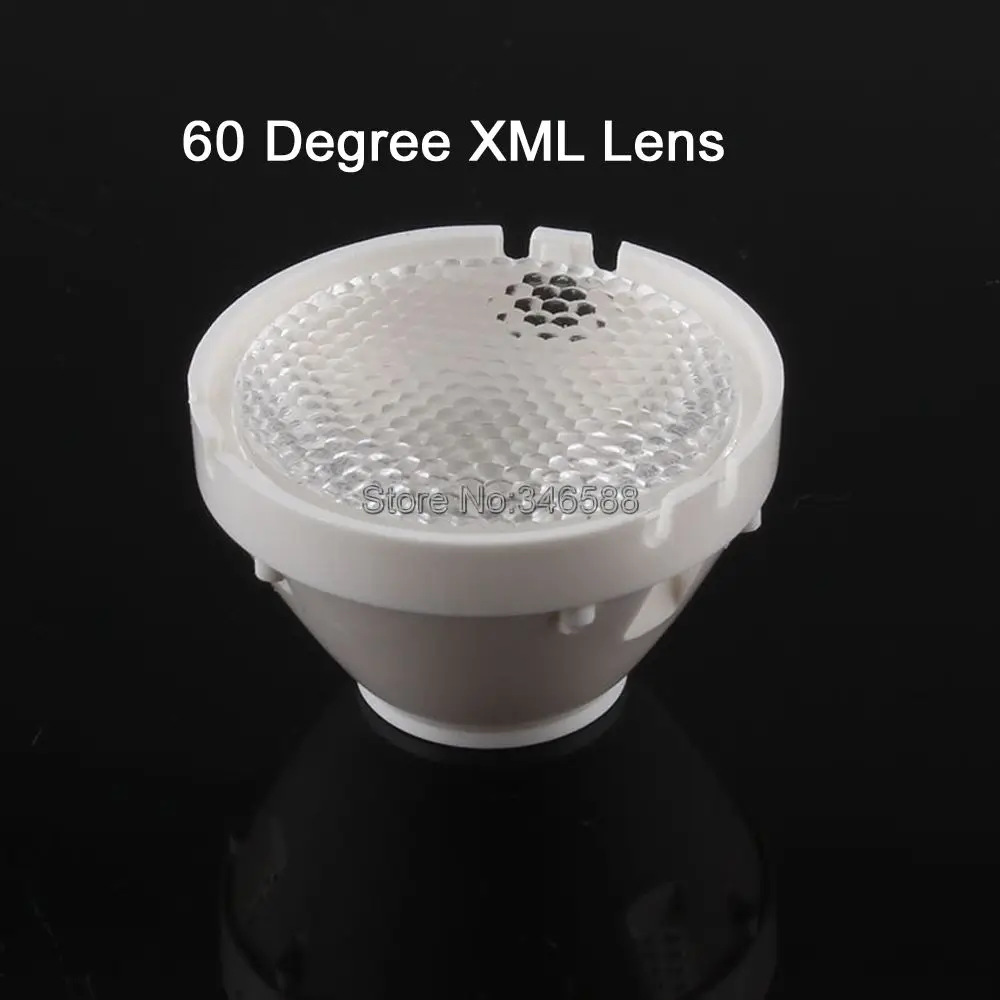 

10pcs 20mm 60 Degree Cree XML / XM-L / XML2 / XM-L2 LED Emitter Beads LED LENS/Reflector Collimator 60 Degree Beaded Surface
