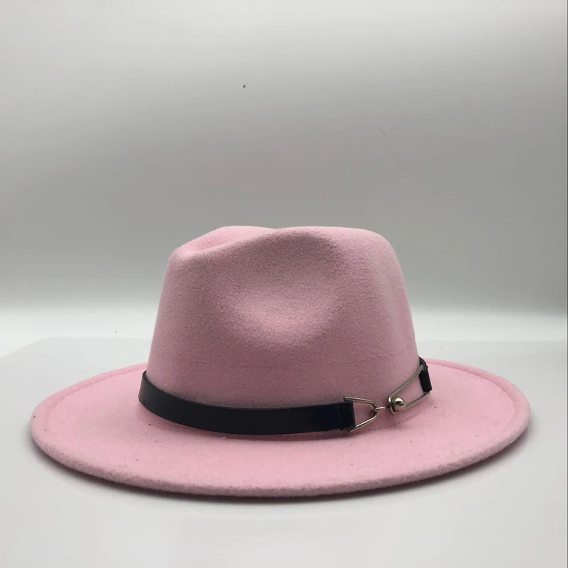 Mens Wool Vintage Gangster Trilby Felt Fedora Hat with Wide Brim Gentleman Winter Autumn Jazz Caps Great
