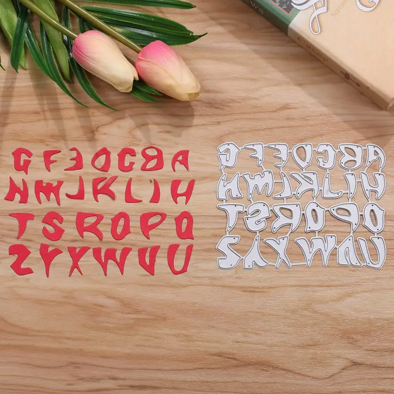 

26PCS A-Z Alphabet Metal Cutting Dies Stencils For Card Making Decorative Embossing Suit Paper Cards Stamp DIY Dies Scrapbooking