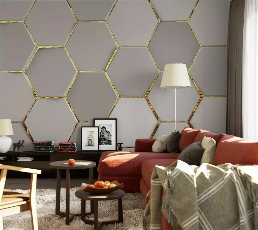 3d обои beibehang на заказ современная металлическая абстрактная Золотая фотография
