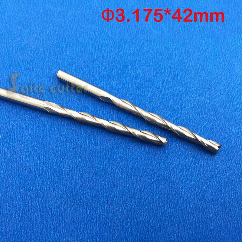 

10pcs 3.175 Carbide CNC Milling Cutters Tools 2 Double Two Flute Spiral Bit Router End Mill CEL 42mm