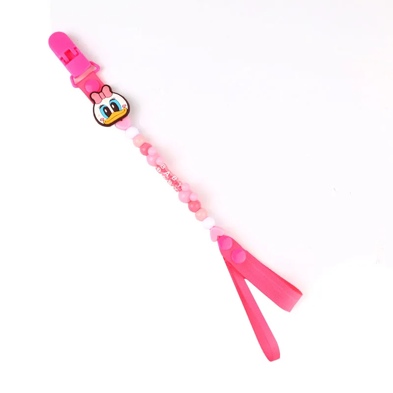 Новая Детская Соска-пустышка с клипсой-держателем цепи держатель пустышка Клип ручной работы с красочными бусинами индивидуальные с именем ребенка - Цвет: Лиловый