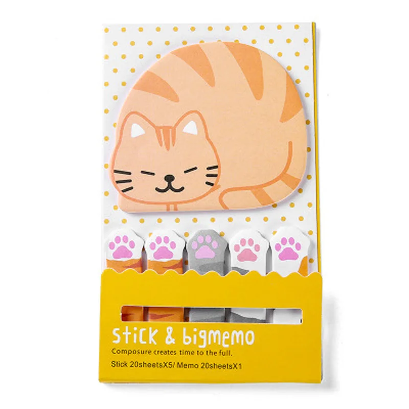 

1 pcs Animal Cat Panda Cute Kawaii Sticky Notes Memo Pad School Supplies Planner Stickers Paper Korean Stationery