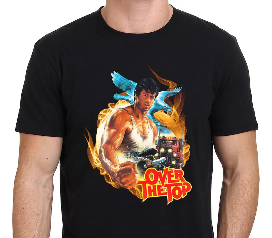 Over The Top Stallone 80s Vintage Movie Poster Men's T Shirt Size S to