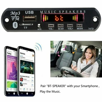 

Car MP3 Players WMA Decoder Board Wireless Bluetooth Car Radio Module USB TF Radio FM AUX for Car Accessories Bluetooth Speaker
