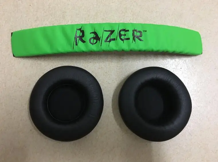 Сменная пластиковая повязка на голову Fitma+ амбушюры для наушников razer Kraken Pro 7,1 или Electra - Цвет: green with black