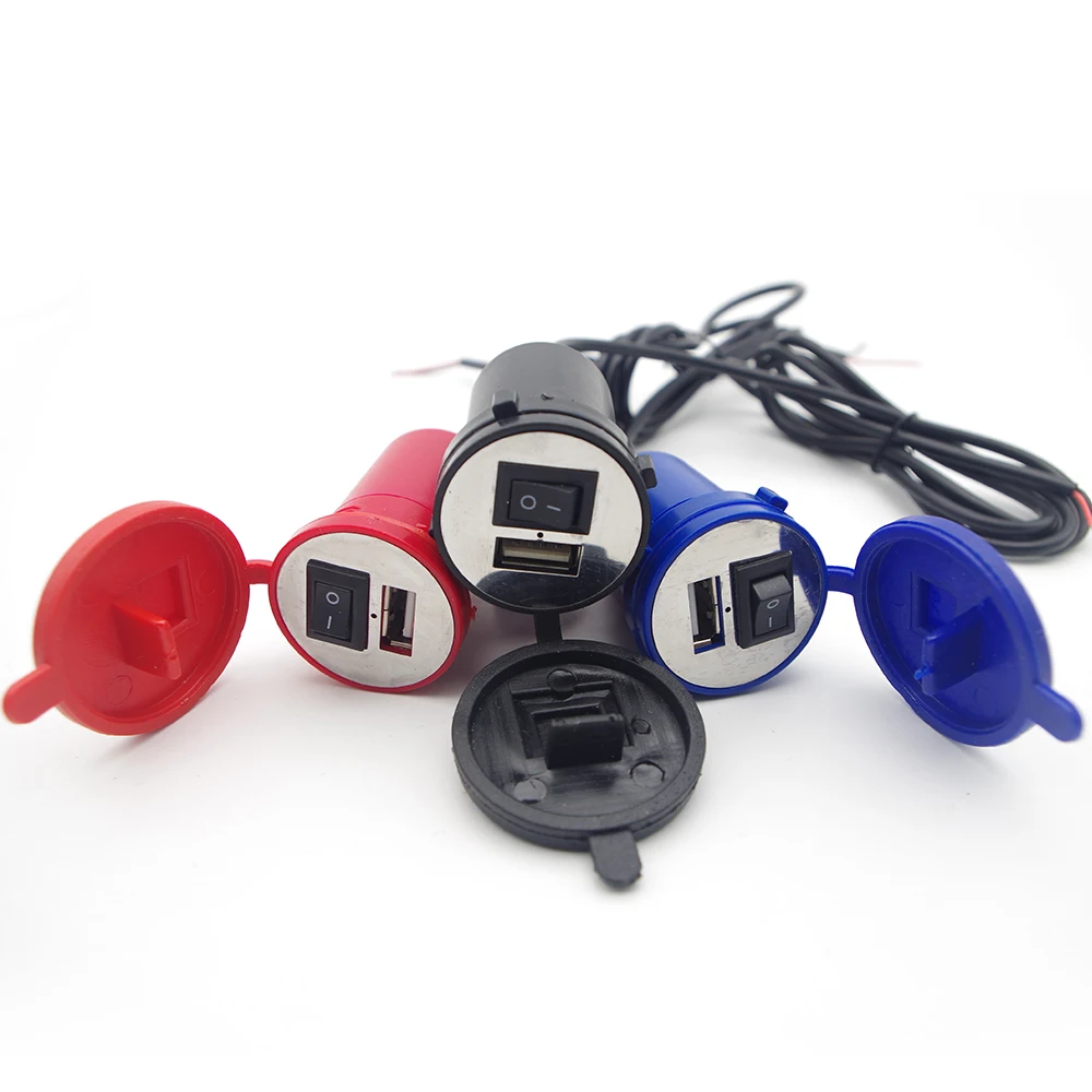 Usb moto USB зарядное устройство moto rcycle cargador usb moto розетка водонепроницаемая розетка 2.1A с предохранителем для 12-24 В для машины, лодки, мотоцикла