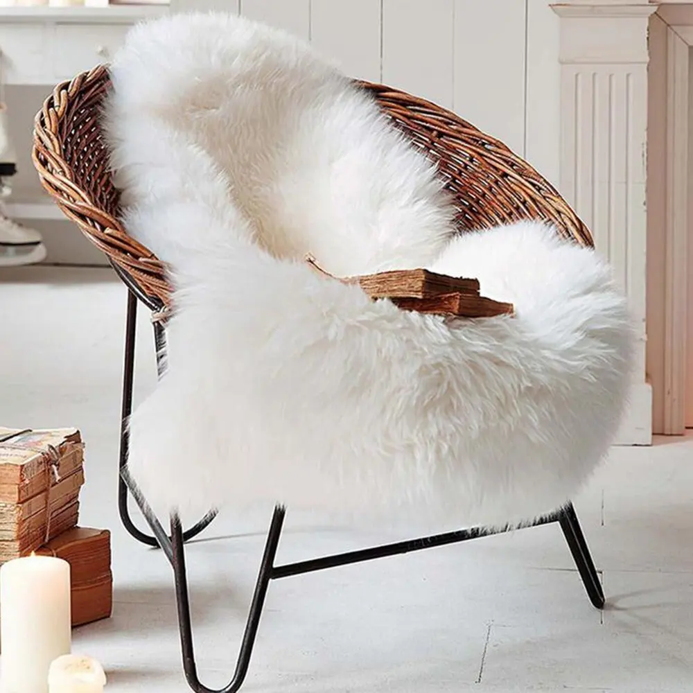 

Enipate Imitation Wool Leather Sofa Carpet Mat Cushion Floating Window Mat Living Room Bedroom Blanket 60x90cm