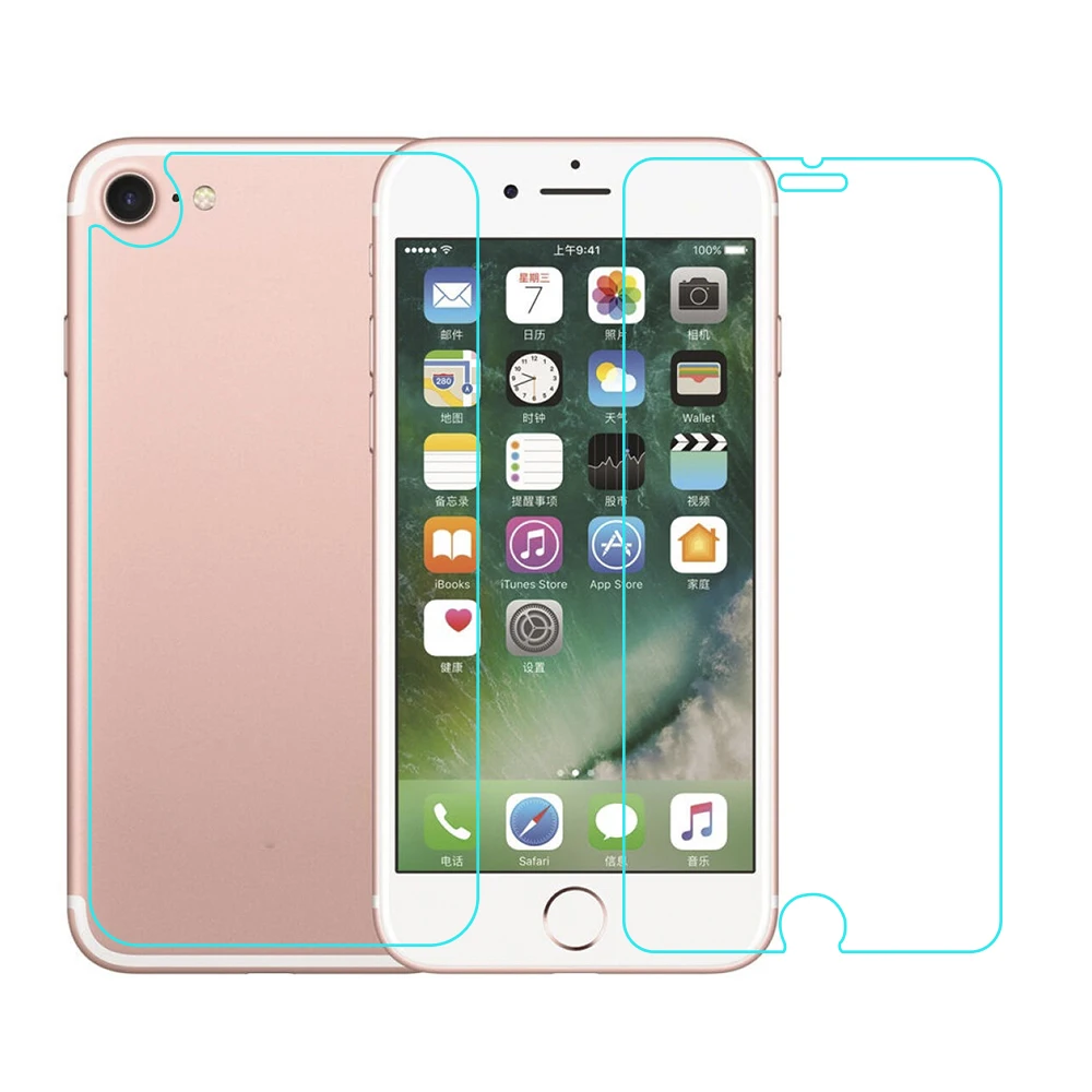 Закаленное стекло 9H для iphone 6 6s защита экрана защитная пленка чехол + комплекты