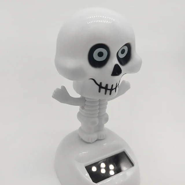 Adorable Dancing Skeleton Statue Figure, Plastic Bobbleheads Doll, Nodding Figure Doll Toy Home Office Car Dashboard Ornament 4