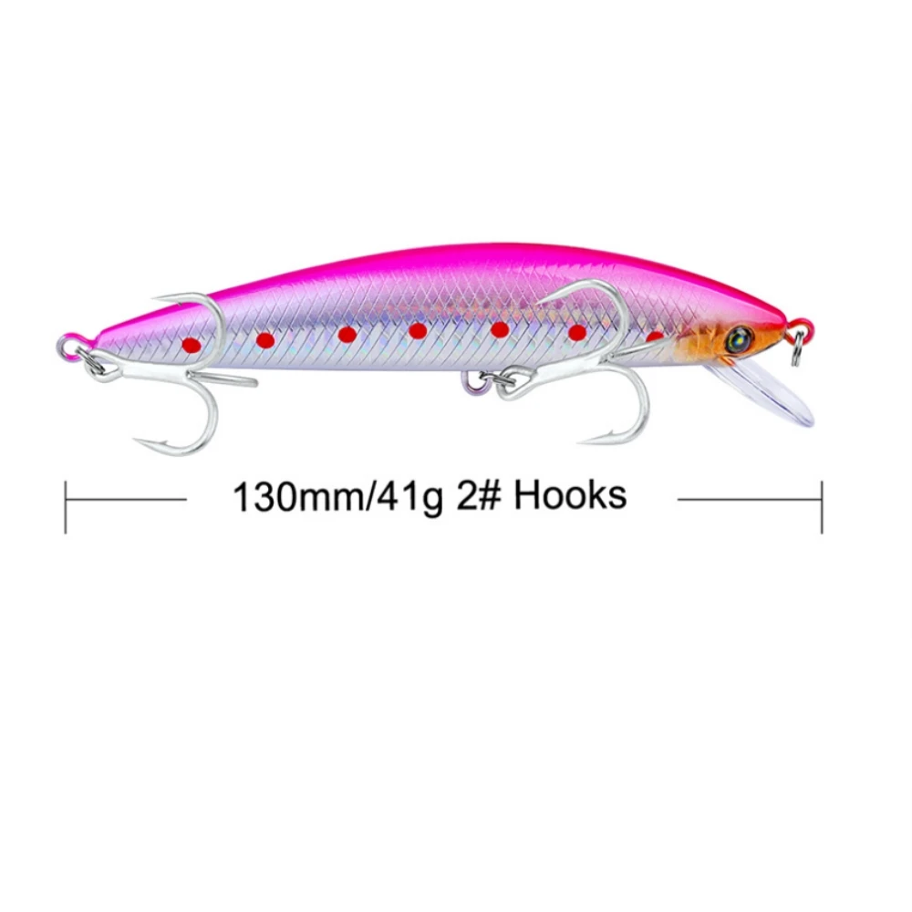 1 шт. 13 см 41 г Гольян рыболовная приманка рыба воблер снасти воблер искусственные японские жесткие приманки плавающие приманки 2# Крючки рыболовные снасти