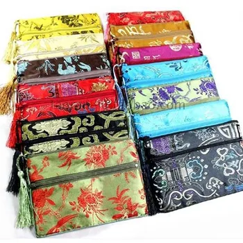 

Wholesale new Chinese 10PCS silk gift Jewelry bag randomly send multu color