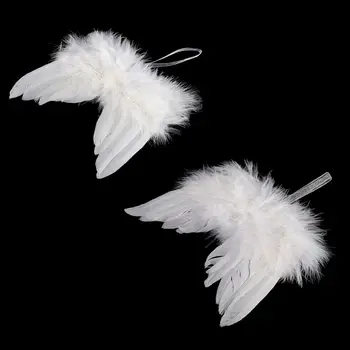 

Newborn Baby Boy Girl White Angel Wings Photo Props Cute Photography Accessories Ornaments
