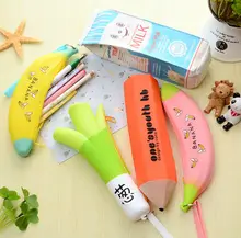 Unique Design Creative fruit Pencil Case bag box school office supplies high quality cute funny birthday gift kawaii present