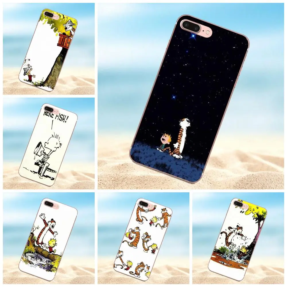 

Qdowpz For Sony Xperia Z Z1 Z2 Z3 Z4 Z5 compact Mini Premium M2 M4 M5 T3 E3 E5 XA Soft TPU Fashion Best Friend Calvin And Hobbes